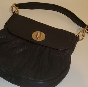 Stuart Weitzman | Black Leather Shoulder Bag